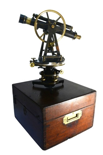 Antique brass theodolite - antique, theodolite,