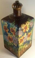 BOTTIGLIA-ORIGINALE-LACCATO VENEZIANO-DIPINTA A MANO-DINALE-VINTAGE-CENTROTAVOLA