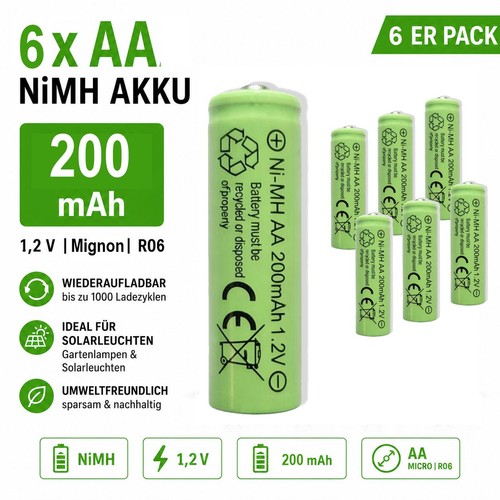 Nimh 200 mah - 6x,
