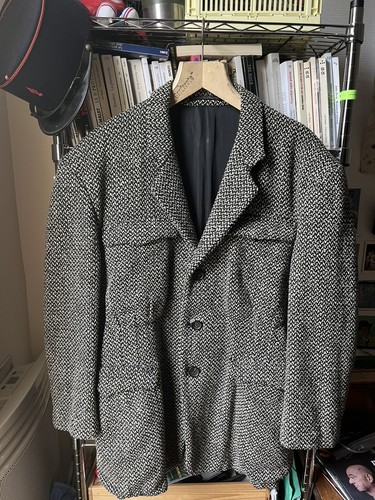 Veste yohji yamamoto tweed 80s - veste,