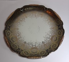 Antico Vassoio Piatto Rotondo  Porcellana WINTERLING BAVARIA Decoro Oro cm 31