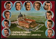 Cartolina Calcio i Campioni del Torino Caduti a Superga 1949 - Viaggiata