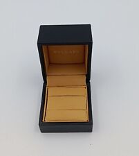 Bulgari dual ring box Black Leather Vintage Scatola per anello coppia di anelli
