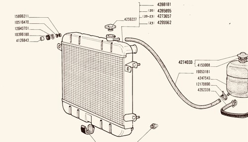 Fiat 132 radiatore acqua - gl,