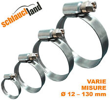 FASCETTA STRINGITUBO Acciaio INOX W2 Morsetto Tubo flessibile clip V2A 304 AISI