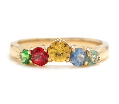 Anello fascia cinque pietre - a,