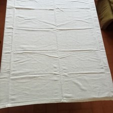 Vintage tovaglia Fiandra bianca in cotone 140x136m