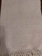 Asciugamani in tela antichi colore Bianco misure 60x99 mai usati 