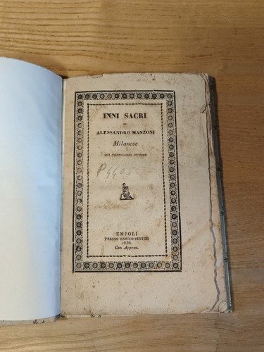 Raro alessandro manzoni inni - manzoni,