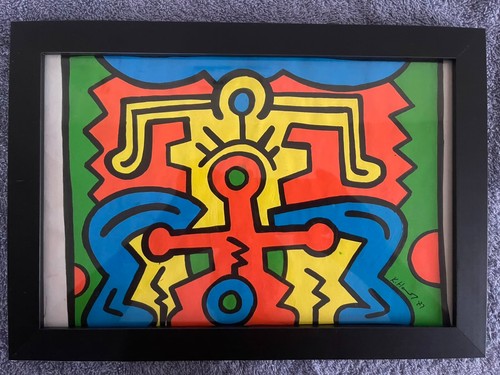 Quadro olio keith - olio, haring