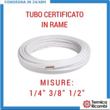 tubo in rame certificato  per condizionamento 0,8 mm 1/4 3/8 1/2 al metro