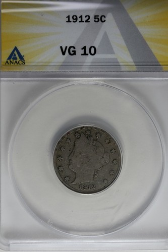 1912 anacs 10 liberty - vg,