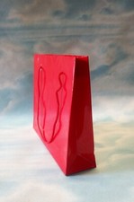 Borsa Conf. da 25 pz. Sacchetti  Shopper Rosso carta  lucida L19 x P5 x A16 cm