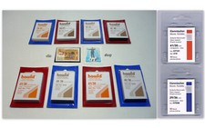 TASCHINE PER FRANCOBOLLI A SCELTA FONDO NERO O TRASPARENTE 1. PARTE