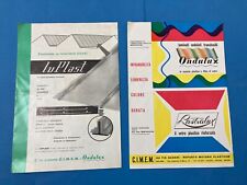 DEPLIANT OPUSCOLO C.I.M.E.M. ONDULUX LASTRALUX FRATELLI GADANI MILANO.