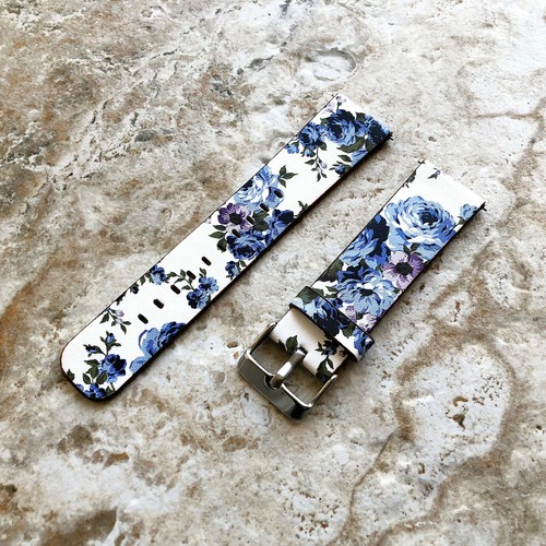 Floreale blu pelle - blu,