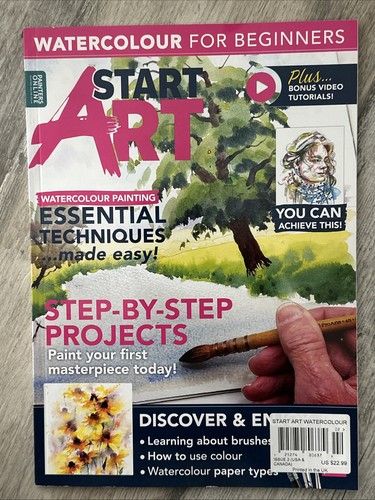 Start art watercolor painting - start,