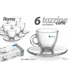 SET 6 PZ TAZZE TAZZINE CAFFE'