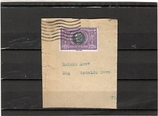 REGNO 1923-MANZONI-IL RARO 5 LIRE SU FRAMMENTO DI BUSTA-SPEDIZIONE GRATUITA