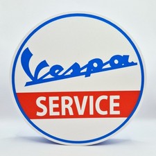 Insegna tabella targa officina targhetta vespa servizio service epoca vintage