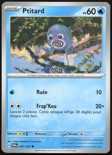 Carte pokémon ptitard - carte, 041/167