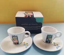 LAVAZZA 2 TAZZINE CAFFÈ WINDOW COLLECTION CITY SANREMO COFFEE CUPS ESPRESSO SET