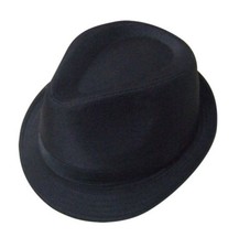 Cappello Trilby classico da uomo nero cotone 7 taglie.