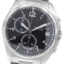 HAMILTON Khaki pilot H765120 Cronografo Data Quadrante Nero Quarzo Uomo_916947