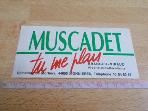 Autocollant vin muscadet tu - -,