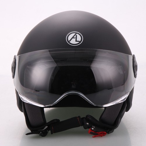 Casco demi jet nero - casco, opaco