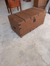 ANTICO BAULE FORZIERE LACCATO