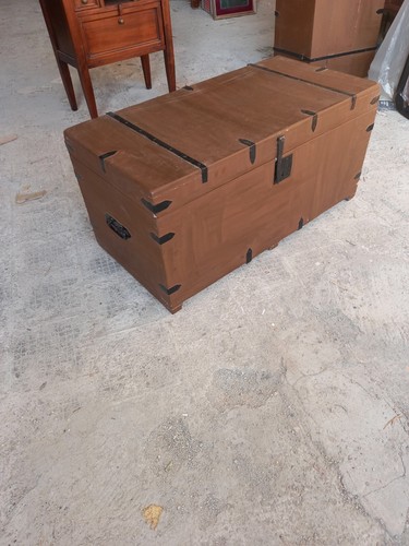 Antico baule forziere laccato - antico,