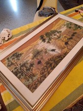 Quadro Ricamato A Mano  Titolo Palude