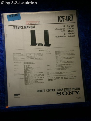 Manuale servizio sony icf - servizio,