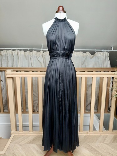 Robe longue plissée noir - , maje