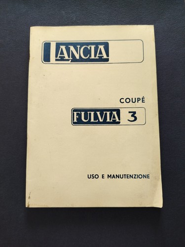 Lancia fulvia coupe manuale - fulvia,