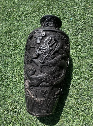 Vintage carved chinese dragon - carved,