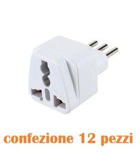 Set 12 Pezzi Adattatore Spina Presa Da Italiana A Americana Usa / Inglese Uk moc