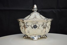 CACHEPOT CENTROTAVOLA PORCELLANA E ARGENTO ANNI 40 NO GINORI ROSENTHAL BAVARIA