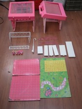 vecchia casa MATTEL BARBIE MAGIC HOUSE FOLD'N FUN richiudibile 1992 con arredi