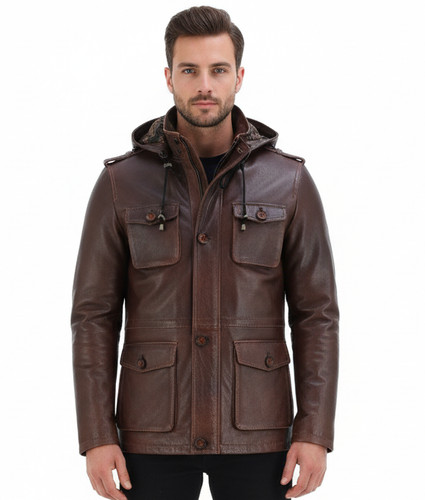 Giacca parka uomo pelle giacca