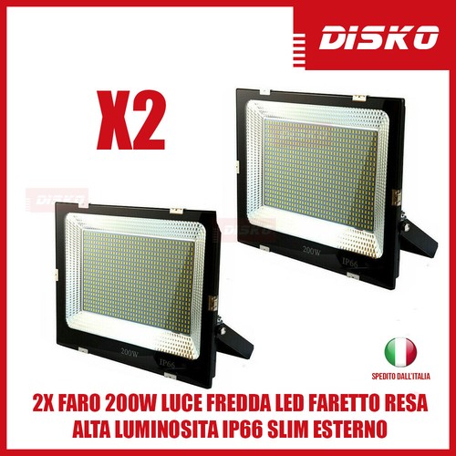 Faro 200w luce fredda - 2x, led