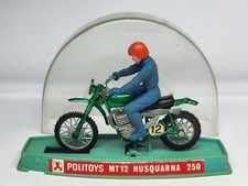 Moto giocattolo vintage POLYTOYS MT 12 HUSQVARNA 250 in vetrina originale