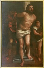 Pala d’altare “Cristo alla colonna” scuola di Luca Cambiaso opera del ‘500