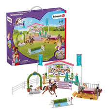 GRANDE CONCORSO DI EQUITAZIONE con cavalli e accessori HORSE CLUB miniature in r