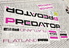 Set completo adesivi decalcomania Schwinn Predator Flatland PRO 1989