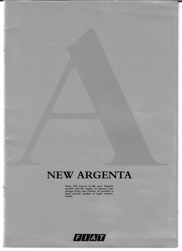 Fiat argenta 1983 1984 - fiat, 1983-1984