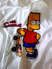 camicia bianca cotone Bart Simpson Emmanuel Schvili Junior XXL