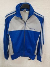Adidas giacca tuta felpa vintage 90s  giubbotto jacket blue pullover tg 38 XS