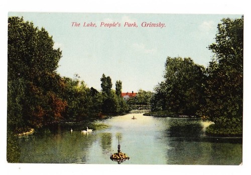 Antique postcard the - postcard, lake